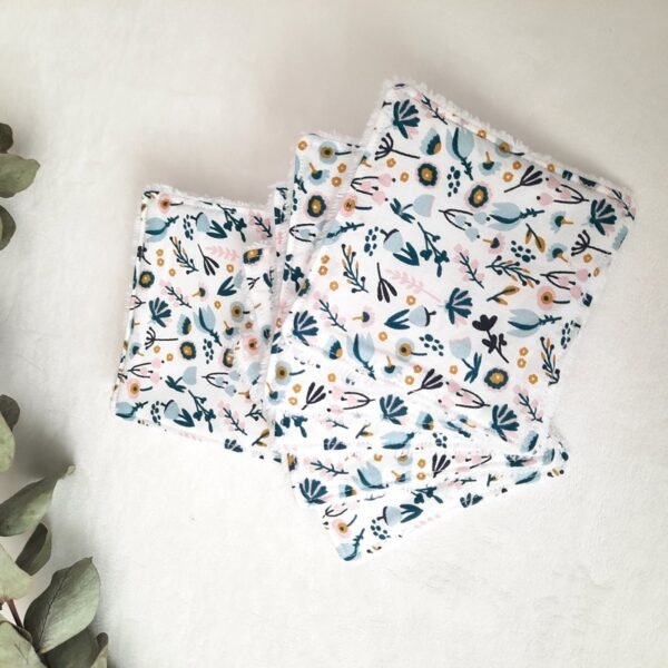 Lingettes démaquillantes débarbouillantes bébé enfant femme motifs liberty