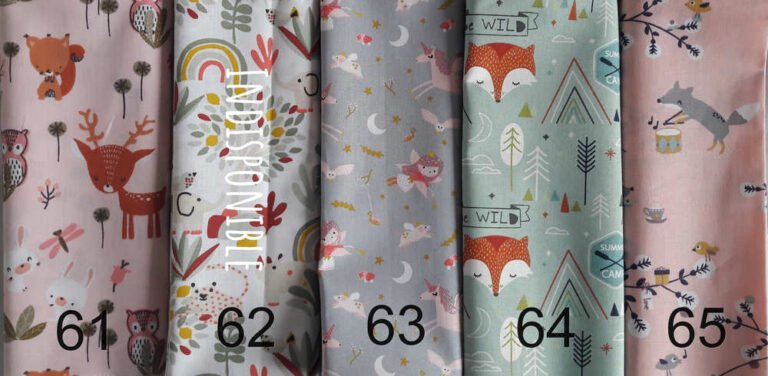 Les tissus imprimés pour accessoires textiles 61 à 65