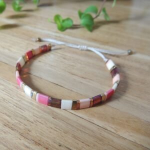 Bracelet Miyuki Tila rose